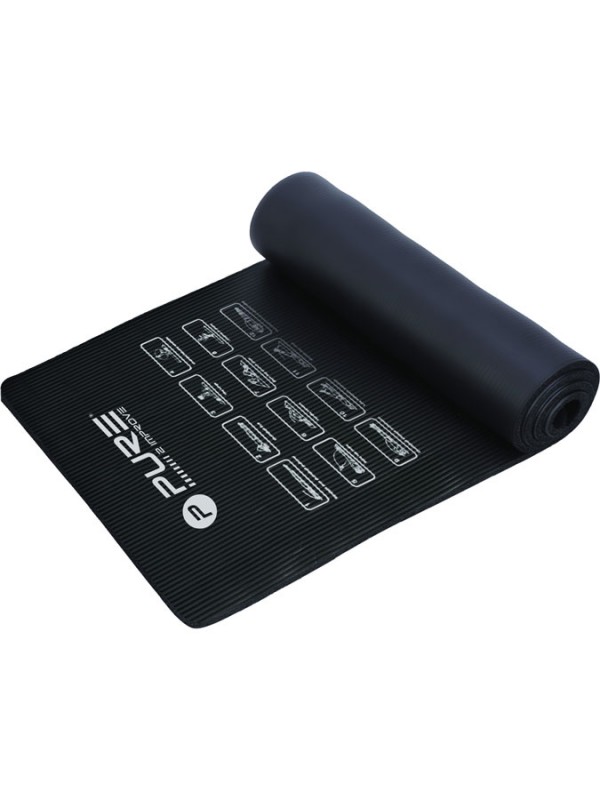 Pure2Improve NBR blazina s potiskom – črna