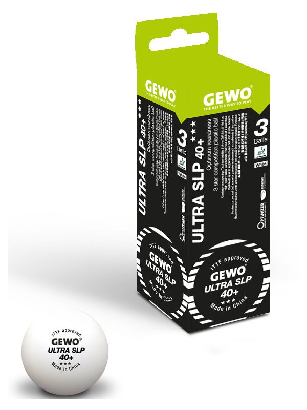 Žogice za namizni tenis GEWO Ultra SLP 40+ ***